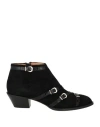 Alexa Wagner Woman Ankle Boots Black Size 7 Leather In Black