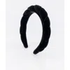 Alexande De Paris Dalhia Velvet Headband In Black
