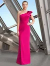 Alexander By Daymor 1174 Long Formal Slit Ruffle Dress In Pink