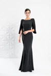 Alexander By Daymor 1259 Long Mermaid Formal Evening Dress In Black