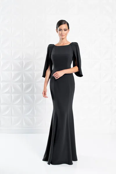Alexander By Daymor 1259 Long Mermaid Formal Evening Dress In Black
