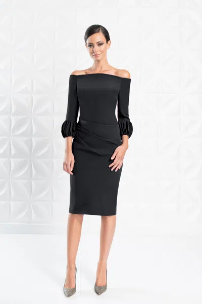 Alexander By Daymor 1281 Short Fitted Homecoming Cocktail Dress In Black