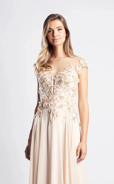 Alexander By Daymor 1452 Long Floral Lace Formal Dress In Pink