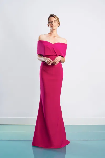 Alexander By Daymor 1471 Long Fitted Formal Evening Dress In Pink