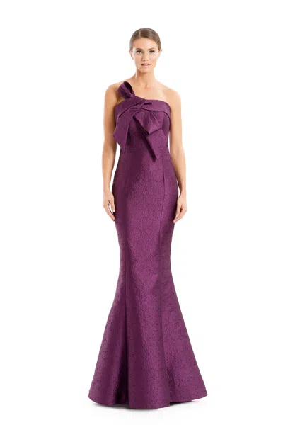 Alexander By Daymor 1677f22 Formal Long Mermaid Pleated Evening Dress In Purple