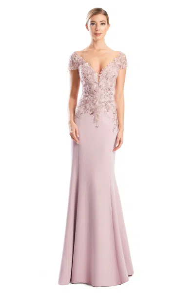 Alexander By Daymor 1752s23 Long Formal Mother Of The Bride Lace Dress In Gray