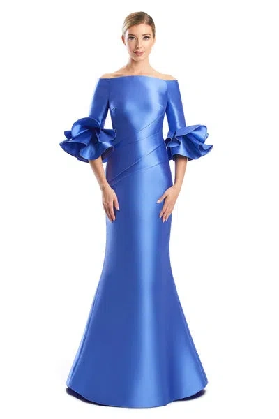 Alexander By Daymor 1758s23 Pleated Long Formal Mermaid Evening Dress In Pink