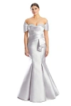 Alexander By Daymor 1759s23 Long Mermaid Formal  Evening Prom Dress In Silver