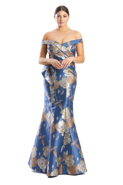 Alexander By Daymor 1767s23 Long Mermaid Floral Printed Evening Dress