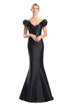 Alexander By Daymor 1773s23 Long Mermaid Formal Applique Dress In Black