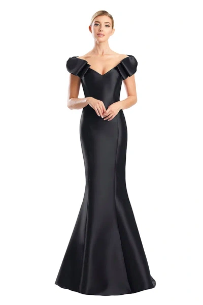 Alexander By Daymor 1773s23 Long Mermaid Formal Applique Dress In Black