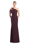 Alexander By Daymor 1784s23 Long Fitted Formal Beaded Evening Dress In Burgundy