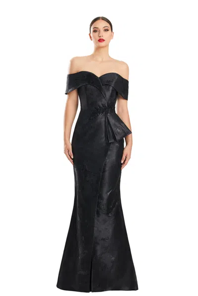 Alexander By Daymor 1852f23 Long Formal Mermaid Evening Beaded Dress In Black