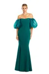 Alexander By Daymor 1870f23 Beaded Long Formal Fitted Evening Dress In Green