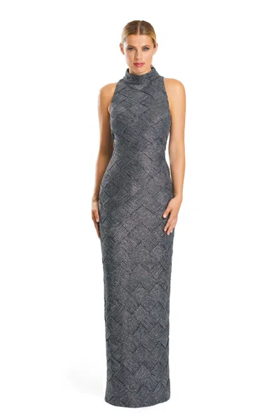 Alexander By Daymor 1893f23 Long Formal Fitted Evening Dress In Silver