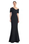 Alexander By Daymor 1954s24 Long Formal Beaded Button Evening Dress In Black
