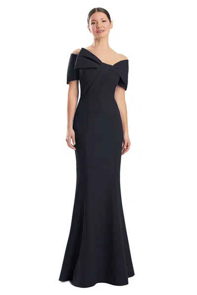 Alexander By Daymor 1954s24 Long Formal Beaded Button Evening Dress In Black