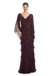 Alexander By Daymor 1957s24 Long Mother Of The Bride Beaded Formal Dress In Burgundy