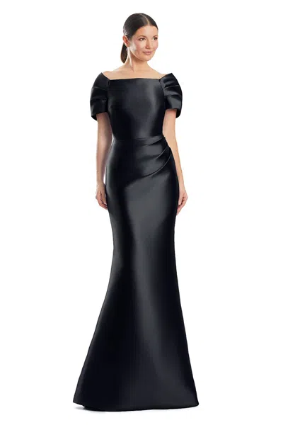 Alexander By Daymor 1967s24 Pleated Long Formal Mermaid Dress In Black