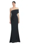 Alexander By Daymor 1981s24 Formal Long Fitted Slit Evening Dress In Black