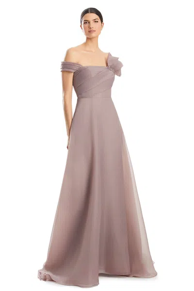 Alexander By Daymor 1985s24 Pleated Ballgown Long Formal Beaded Prom Dress