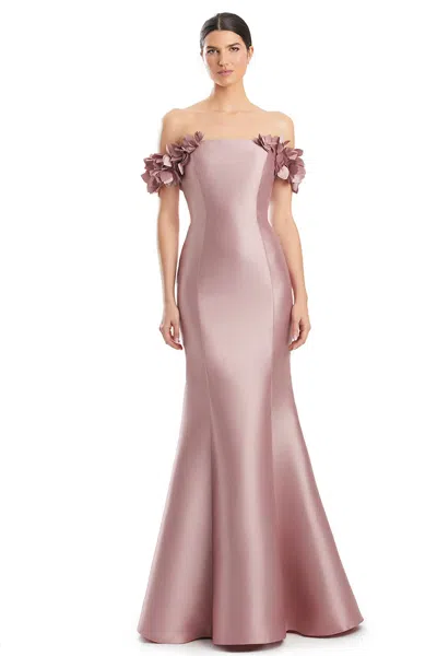 Alexander By Daymor 1991s24 Mermaid Long Formal Beaded Floraml Prom Dress In Pink