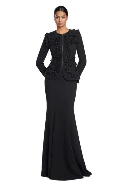 Alexander By Daymor 2040-44f24 Long Sleeve Mother Of The Bride Formal Dress In Black