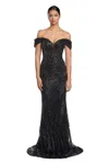Alexander By Daymor 2075f24 Prom Fitted Long Formal Evening Dress In Black