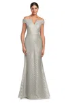 Alexander By Daymor 2076f24 Fitted Long Formal Evening Prom Dress In Silver