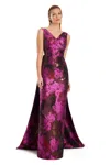 Alexander By Daymor 3043ds25 Long Floral Print Formal Overskirt Evening Dress