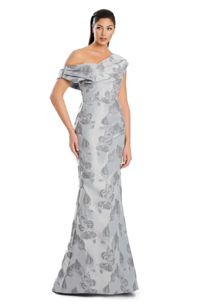 Alexander By Daymor 3044s25 Long Mermaid Formal Printed Dress In Gray