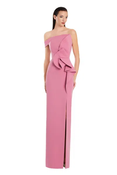 Alexander By Daymor 3065s25 Fitted Long Formal Evening Dress In Pink
