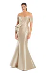 Alexander By Daymor 3066s25 Long Mermaid Formal Evening Beaded Dress In Sand