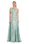 Alexander By Daymor 3067s25 A Line Long Formal Pleated Evening Prom Dress In Green