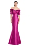 Alexander By Daymor 3084s25 Long Mermaid Applique Formal Evening Dress In Purple