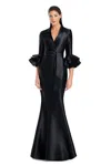 Alexander By Daymor 3087s25 Long Formal Mermaid Evening Dress In Black