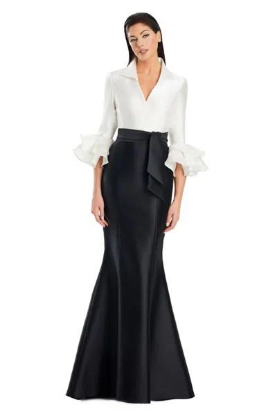 Alexander By Daymor 3087s25 Long Mermaid Formal Ruffle Dress In Multi