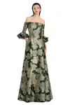 Alexander By Daymor 3092s25 Printed Long Formal Evening Pocket Dress