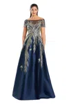 Alexander By Daymor 3096s25 Long A Line Formal Sequin Evening Dress In Multi
