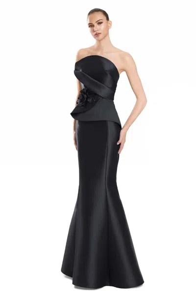 Alexander By Daymor 3108f25 Long Mermaid Formal Layered Evening Dress In Black