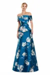 Alexander By Daymor 3109f25 Formal Long Floral Peplum Dress