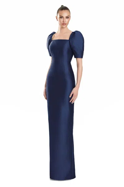 Alexander By Daymor 3111f25 Long Formal Evening Dress In Blue