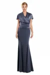 Alexander By Daymor 3141f25 Formal Long Evening Mermaid Dress In Gray
