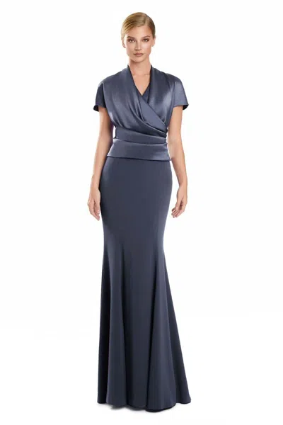 Alexander By Daymor 3141f25 Formal Long Evening Mermaid Dress In Gray