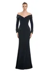 Alexander By Daymor 3149f25 Fitted Long Formal Evening Dress In Black