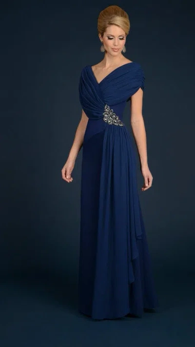 Alexander By Daymor 701 Long Mother Of The Bride Formal Dress In Blue