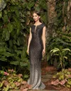 Alexander By Daymor 959 Long Formal Ombre Sequin Evening Dress In Multi