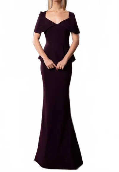 Alexander By Daymor Daymor 1578 Dress In Aubergine In Burgundy