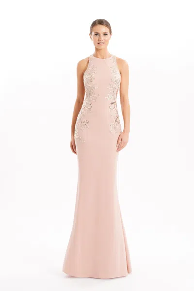 Alexander By Daymor E 1665f22 Long Fitted Formal Beaded Mermaid Evening Dress In Sand