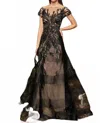 Alexander By Daymor Women's A Line Gown In Black In Brown
